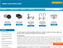 Tablet Screenshot of brightelectroplators.com